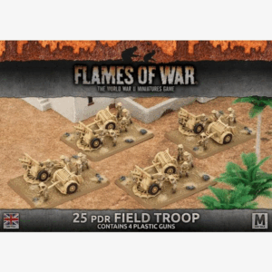 British army Desert Rats 25pdr Field Troop