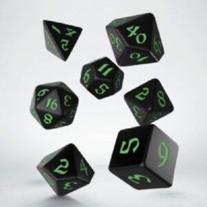 Dice Poly Classic Runic Black/Green