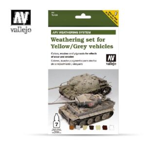 VA verfset Acrylic Colors, washes and pigments Weathering set for Yellow and Grey Vehicles