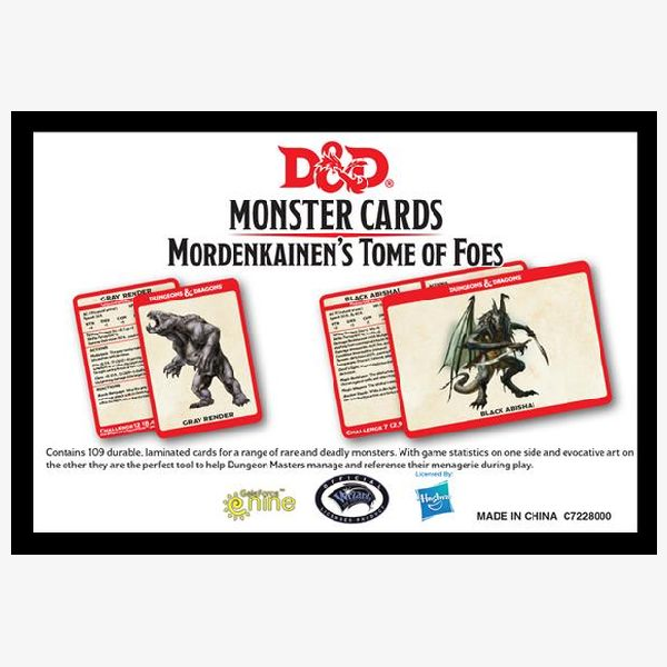 Spellbook cards Monsters Mordenkainen's tome of Foes