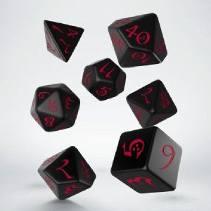 Dice Poly Classic RPG Black & Red