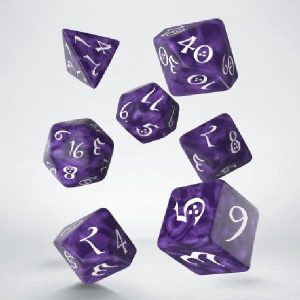 Dice Poly Classic RPG Lavender & White