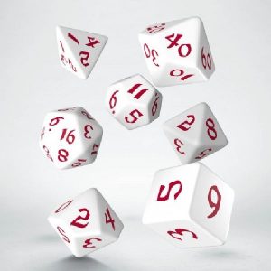 Dice Poly Classic Runic White/Red