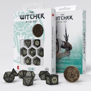 The Witcher Dice Set Ciri - The Zireael (7 & unique coin)