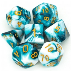 Dice Poly Mixed Blue&White