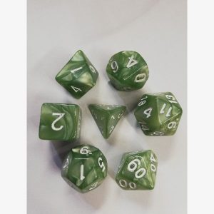 Dice Poly Marbled Light Green