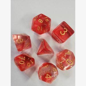 Dice Poly transparant swirl Red